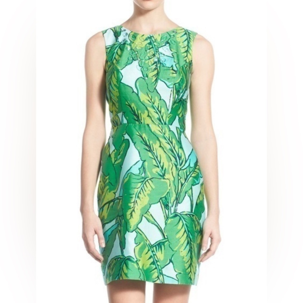 Vineyard Vines Banana Lead Print Sheath, sz 4